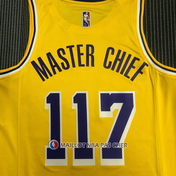 Maillot Los Angeles Lakers x X-box Master Chief NO 117 Jaune